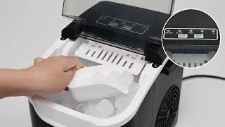 LOEFME Machine à Glaçons Portable 12kg/24h 8 Glaçons en 6-1