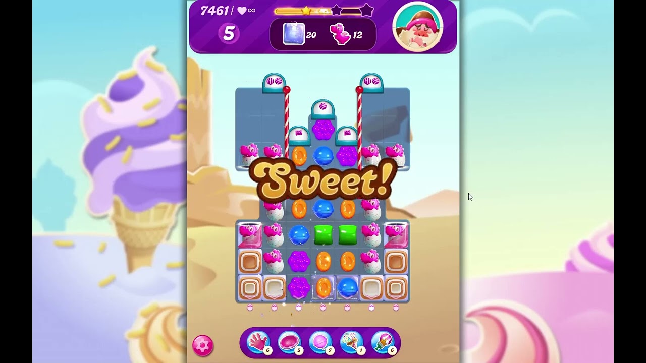Candy Crush Saga Level 7461 - YouTube