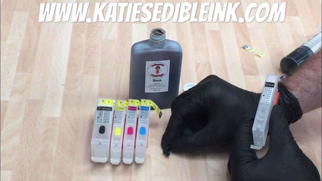 How to refill a Canon Katie's Edible Ink Cartridge PGI550 CLI551 For