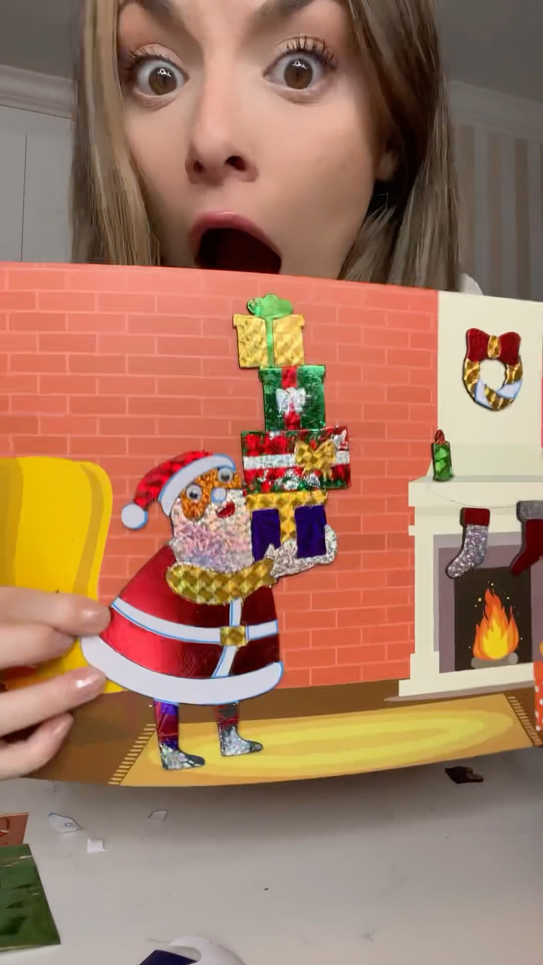 Christmas foil art Santa is ready!! #art #christmasgifts
