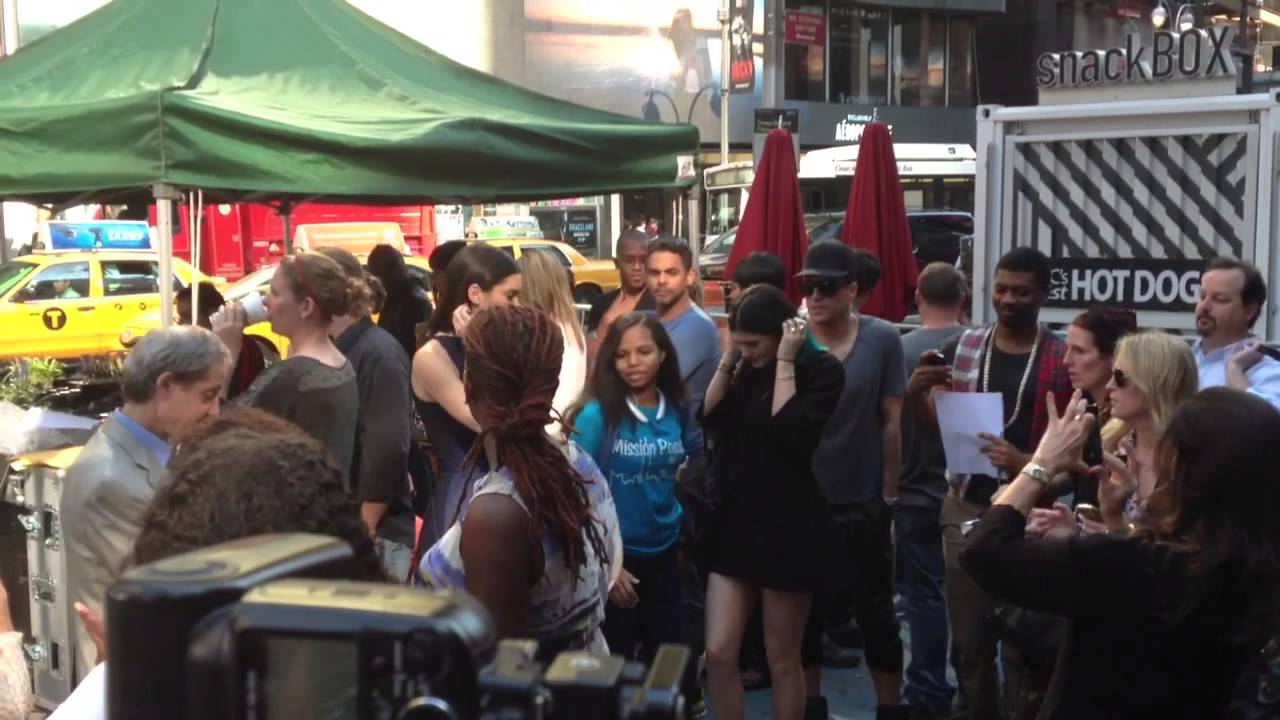 Kendall and Kylie Jenner at GMA waiting to promote new book: Rebels: City of Indra
