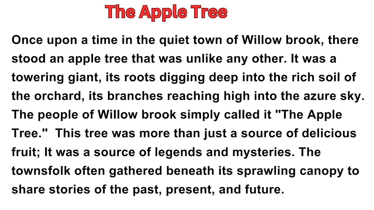 The Apple Tree Learn Thought English Story Level 3 Audio Book the-apple-tree-learn-thought-english-story-level-3-audio-book