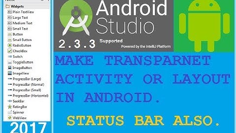 how to make transparent activity in android - Change status bar color in android. Leading Way