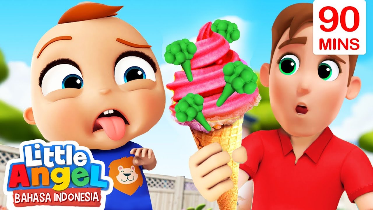 Baby John Tidak Suka Makanan Bau | Kartun Anak | Little Angel Bahasa Indonesia