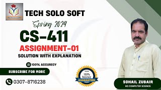 CS411 Assignment  1 Solution Spring 2024 || CS411 Assignment 1 2024  by Tech solo soft