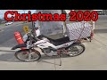 Santa Claus Gives GIANT Gift Riding a Motorcycle MotoVlog#13