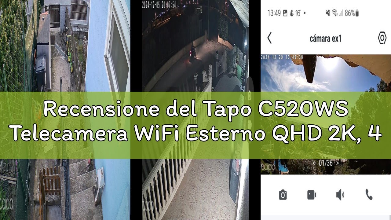 Recensione del Tapo C520WS Telecamera WiFi Esterno QHD 2K, 4MP 360° Visuale, Visione Notturna a Colo