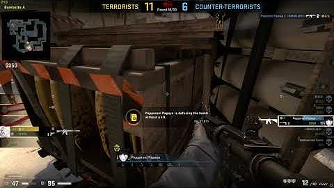 CS:GO - 1v4 bomb defuse, no luck all skill