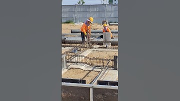 Technical insert rebar into rebar beam to cast concrete