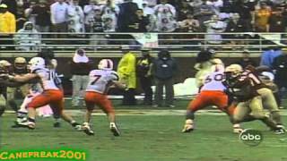 2003 Miami Hurricanes vs Florida State Highlights