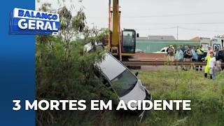 Out-of-control car with three women flips, rolls backward, and lands in a creek on BR-376