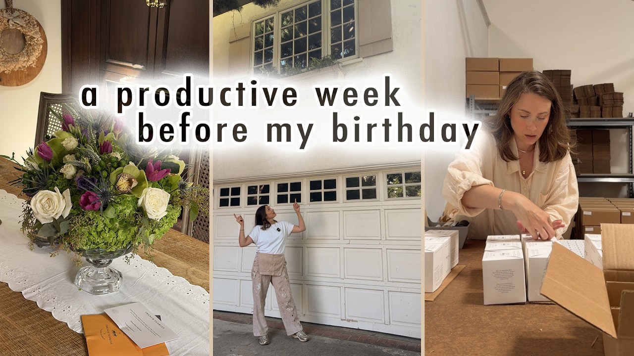 a productive vlog: garage DIY progress, birthday plans & huge restock | MaCenna Lee
