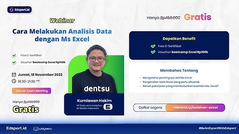 Webinar Excel I Cara Melakukan Analisis Data dengan Ms Excel