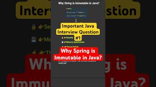 Java Interview Questions #1 🤯 Why String Is Immutable in Java?