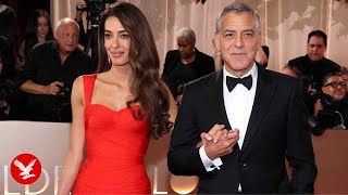 George Clooney and Amal hit the red carpet at the 2026 Golden Globes