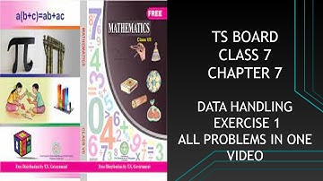 CLASS 7 DATA HANDLING EXERCISE 1 ALL PROBLEMS TELANGANA STATE BOARD