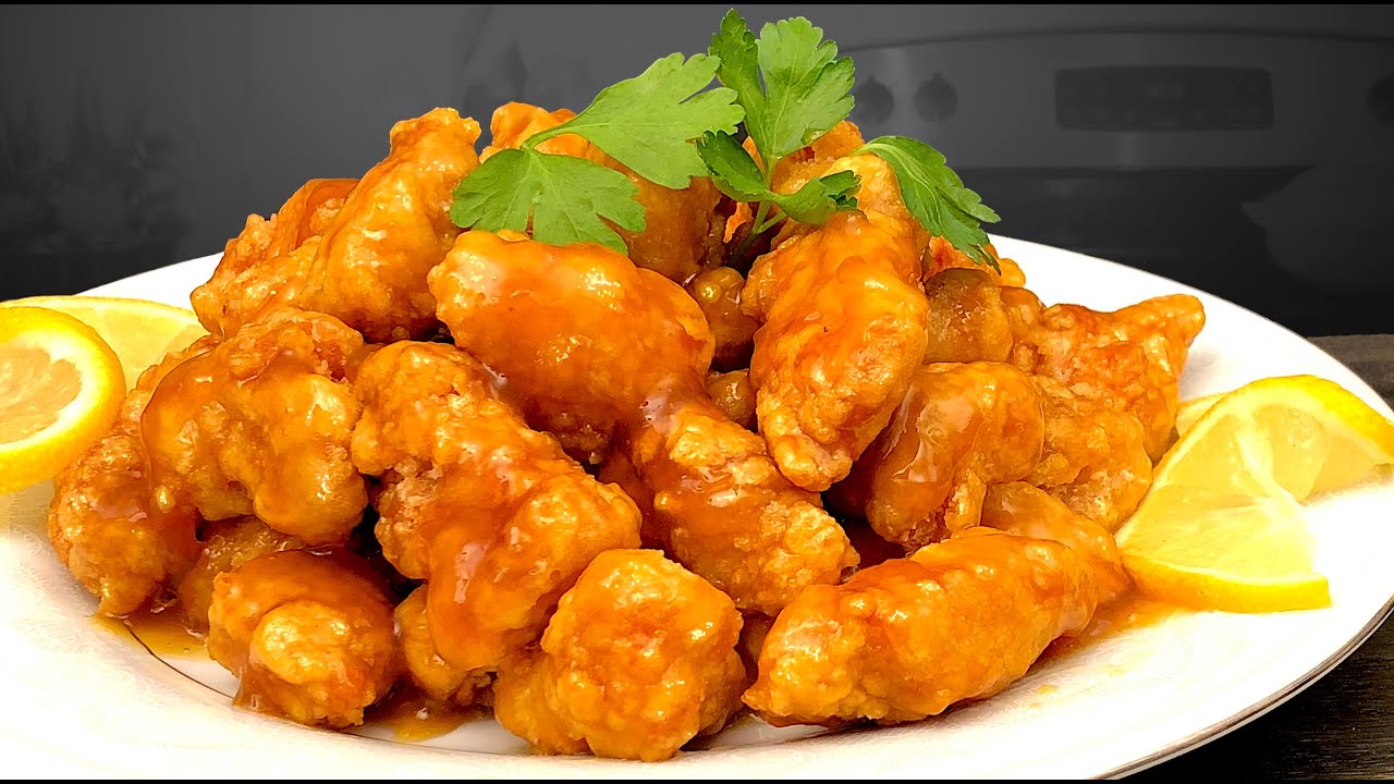 Crispy Lemon Chicken with Sweet and Sour Lemon Sauce Chinese Style