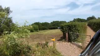 Fording the Old Mill Race near Ideford in Devon