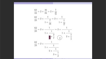 ZPEM3301 Continued Fractions and Euclidean Algorithm