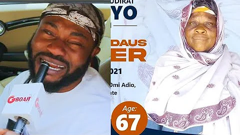 Yoruba Actor Turn Singer, Shanko Rasheed Burst Into Tears At 8 Days Firdaus Prayer For HIs Mother