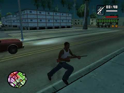 Victory in 04:04? Gang war and Riot in gta san andreas only using sniper rifle 171