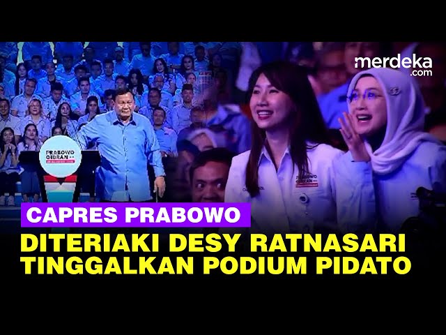 Detik-Detik Prabowo Diteriaki Desy Ratnasari Sampai Tinggalkan Podium Pidato class=