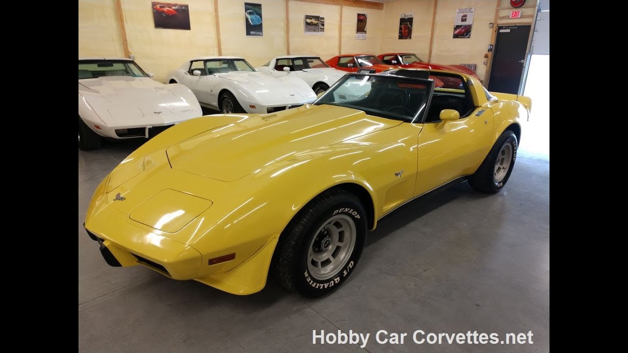 1979 Yellow Corvette Black Interior For Sale