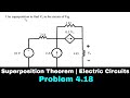 Superposition theorem  electric circuits  problem 418  electrical engineering