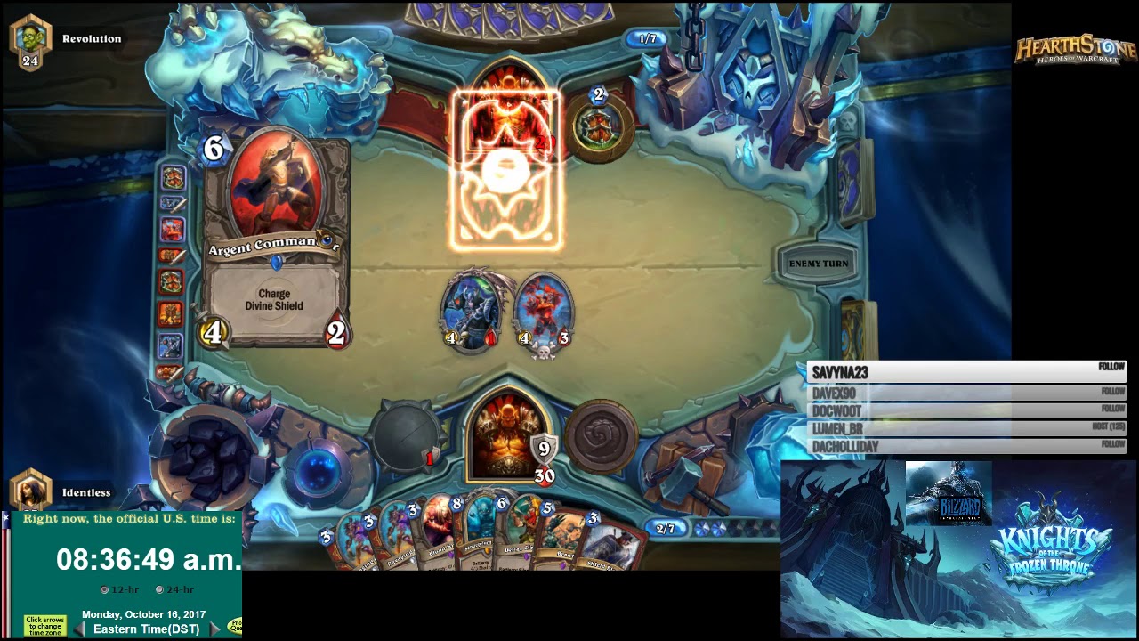 Hs 16oct2017 Eu N Zoth Warrior Vs Sunwalker Bog Creeper Warrior Youtube