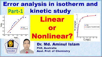 Linear or nonlinear regression analysis in adsorption