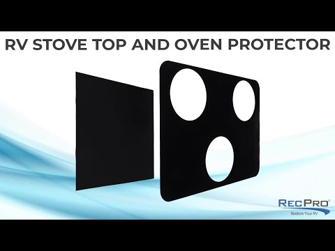 RecPro RV Glass Top for Three Burner Cooktop | Replacement and Greystone | Scratch and Heat-Resistant Cover