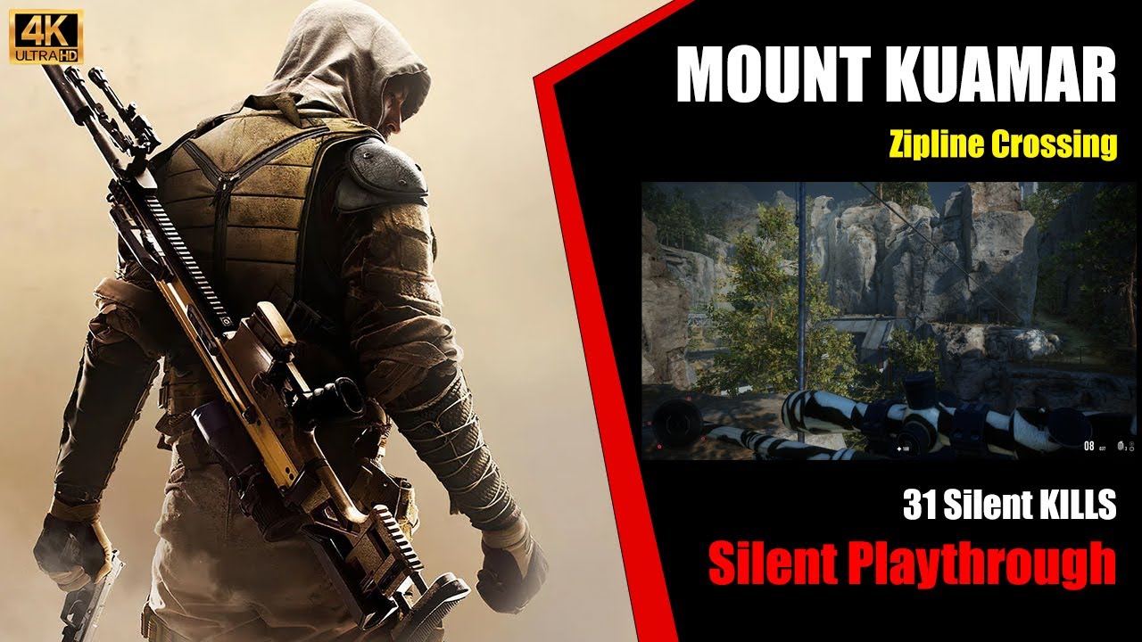 Mount Kuamar (Zipline Crossing) 💀 31 Silent Kills - Sniper Ghost Warrior Contracts 2