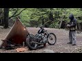 気ままに春の一人旅を楽しむバイクミニマムソロキャンプpanhead A carefree solo spring motorcycle trip with minimalist camping