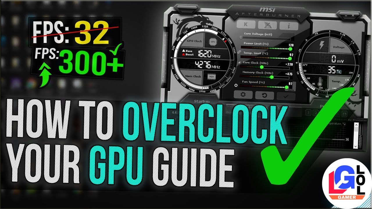 HOW TO OVERCLOCK YOUR GPU FOR GAMING|NVIDA ANY GPU OVERCLOCK GUIDE ...