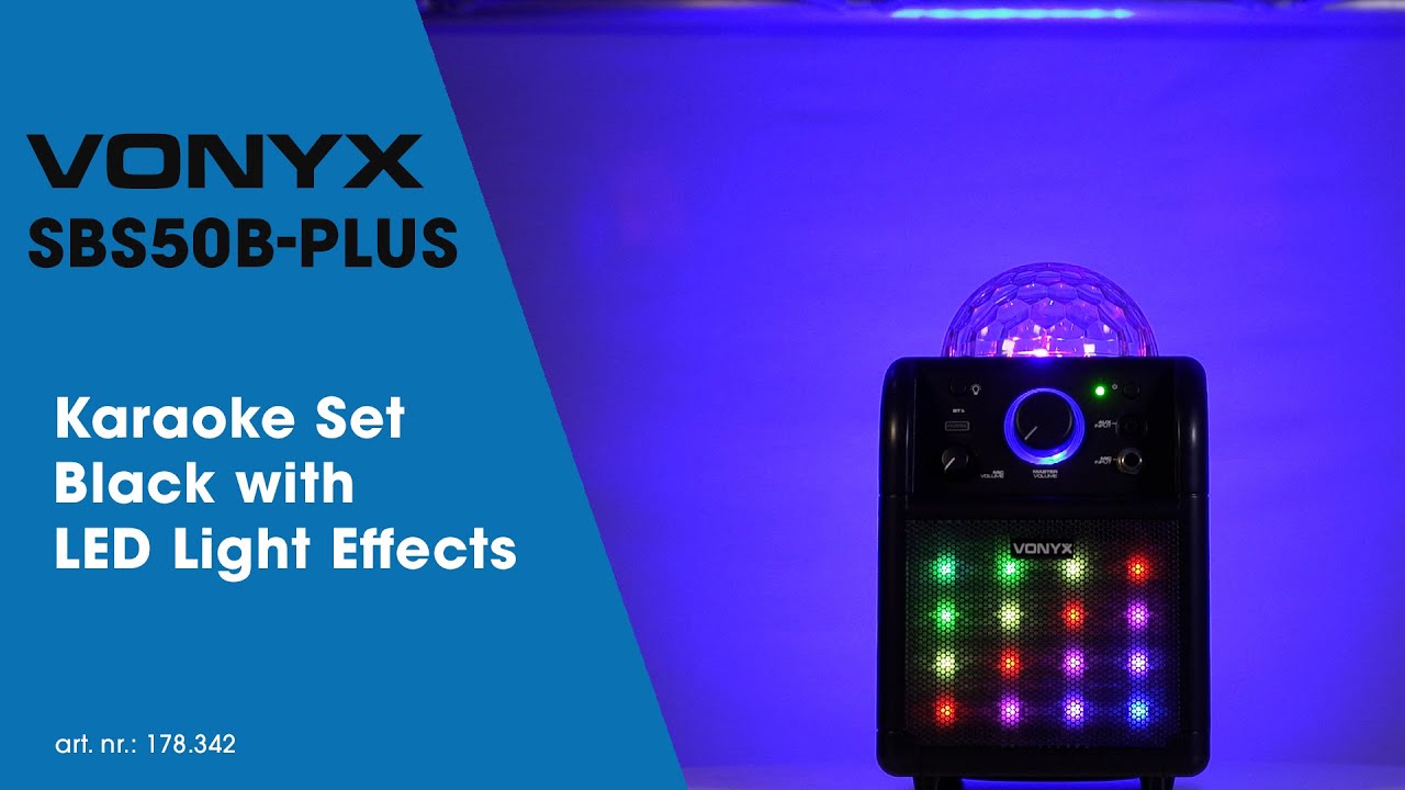 Vonyx SBS50B-PLUS Karaoke Set Black with LED Light Effects - 178.342 