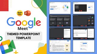 Google Meet Themed PowerPoint Template | Animated PowerPoint Template | Academic Presentation