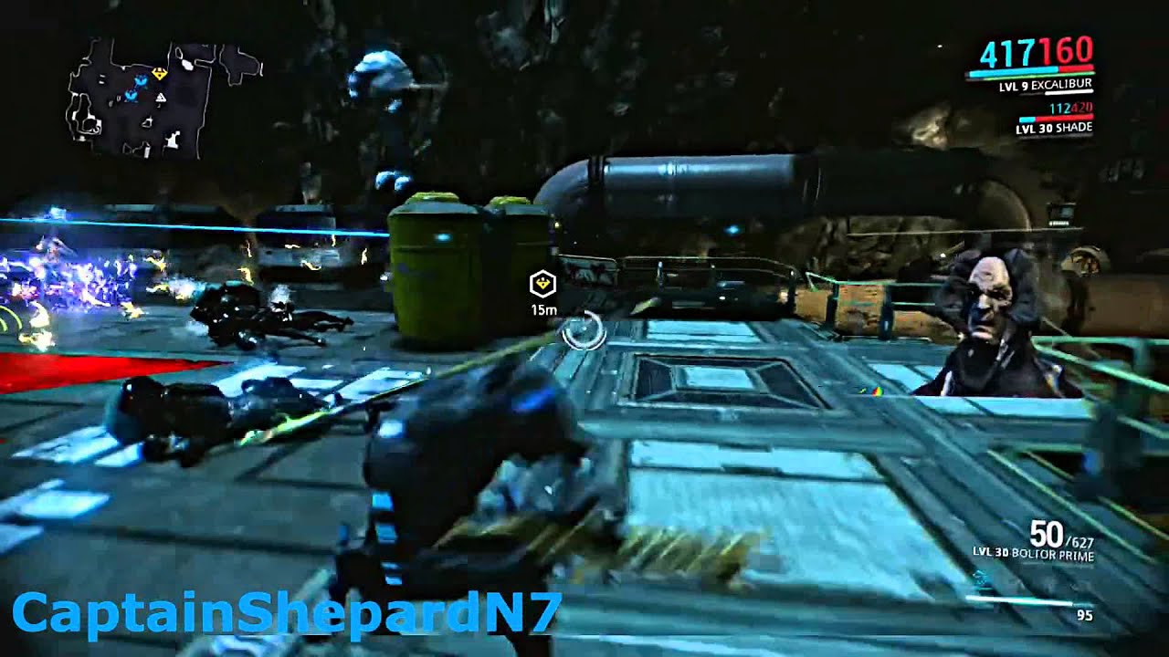 Warframe (PS4) Assassination Mission: Captain Vor Boss Fight (1080p)