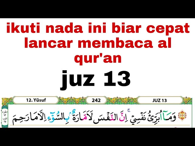 Ikuti bacaan ini kalau ingin cepat lancar membaca al qur'an #juz13 class=