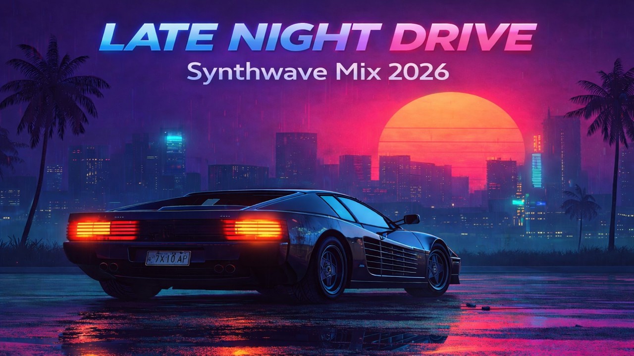 Late Night Drive Synthwave Mix 2026 | 30 Min Retrowave – Dark Highways & Neon City