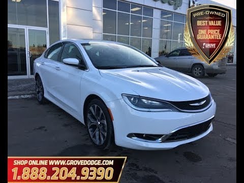 2016 Chrysler 200c Leather Low Km Sunroof Navigation Grove Dodge