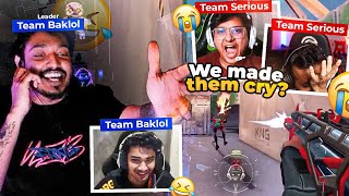 Team BAKLOL😂 vs Team SERIOUS👿 | S8UL 5v5 VALO Highlights