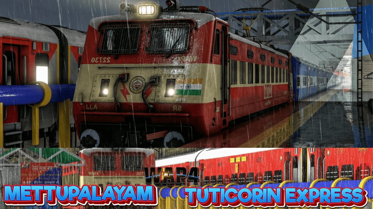 ⚡16765 Mettupalayam - Tuticorin Express | High Speed | MSTS 4K #msts #SRG1512