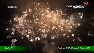 Maxsem Fireworks MC401 Light Show (0.8''\&1''\&1.2'' 211shots) #fyp #fireworks #Tonglefireworks