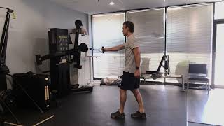 Demo-Step Back with Single Arm Row