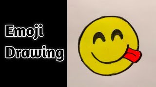 How To Draw Face Savouring Delicious Food Emoji || Emoji Drawing screenshot 2