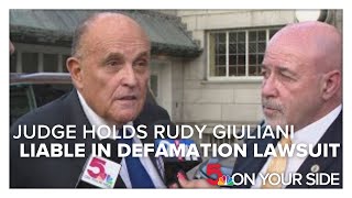 Federal judge holding Rudy Giuliani liable in defamation lawsuit