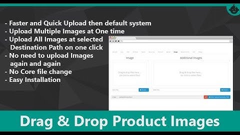 Drag & Drop  Product Additional Images Upload In Opencart Admin By Sainent