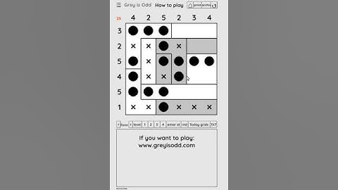Grey is Odd - Today grids. Solution level 3 6X6 dated 03-04-2024