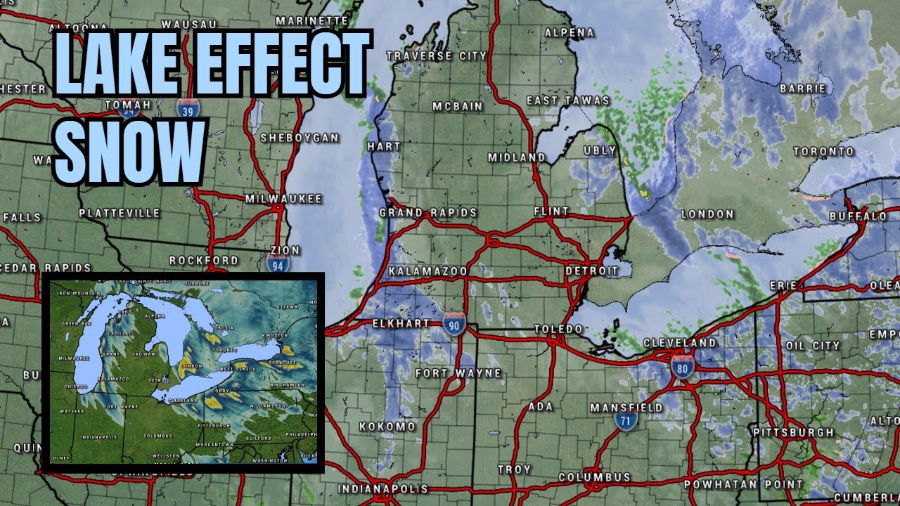 ️ Areas of heavy lake effect snow continue to impact the Great Lakes ...