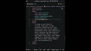 How to Add Title in Html 😀 | Web Development #coding #shorts #webdevelopment #html